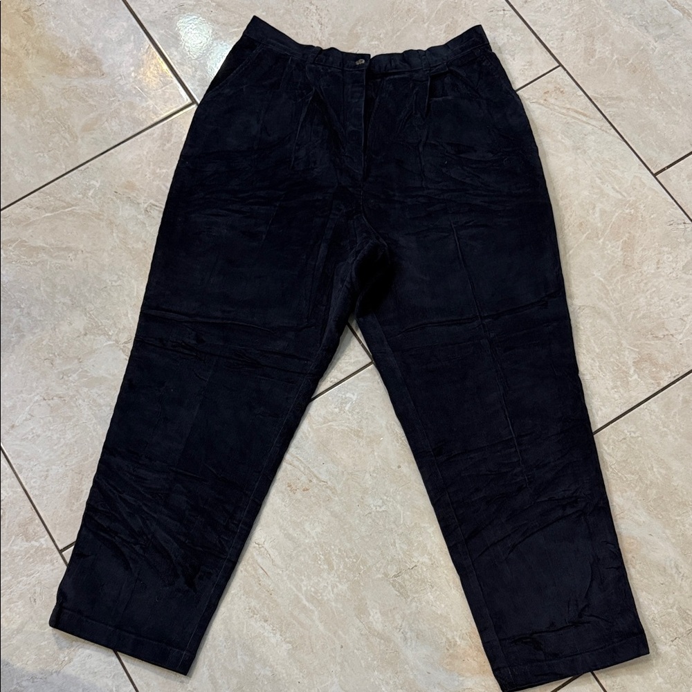 L.L. Bean Women's Black Corduroy Jeans